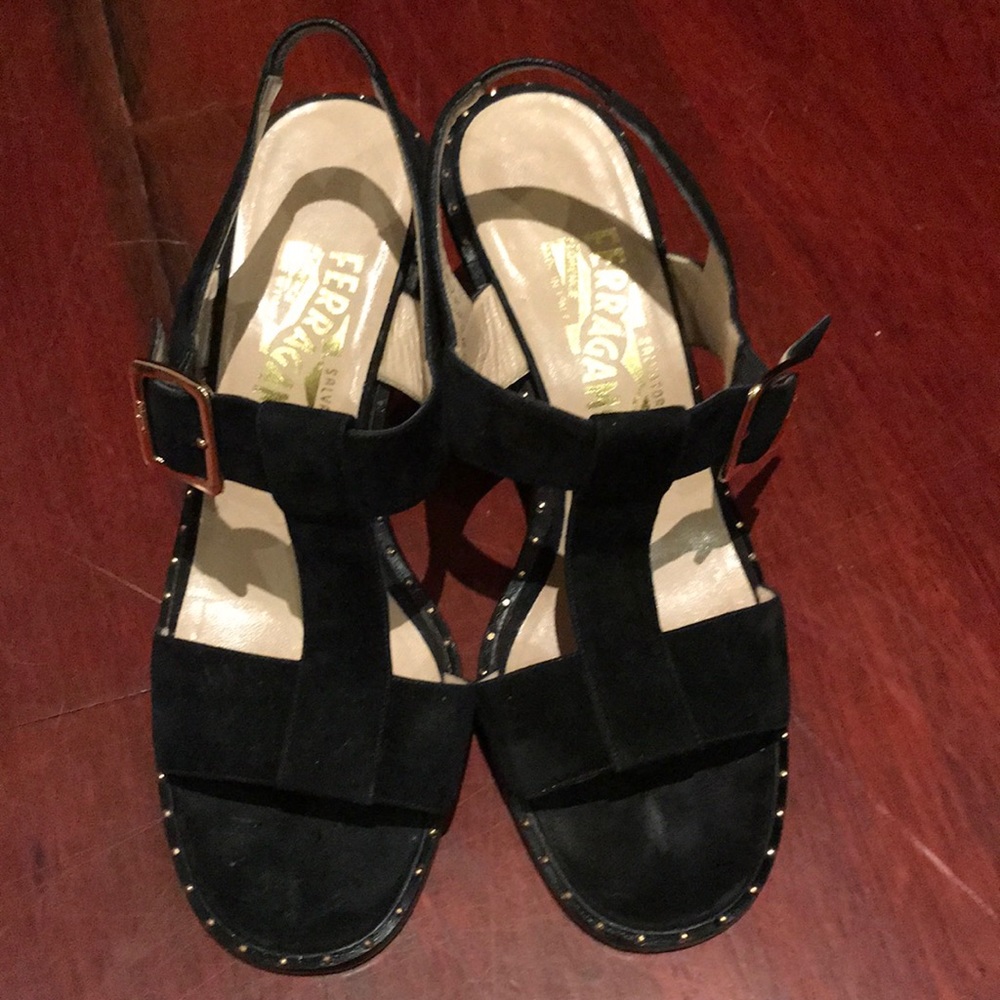 Salvatore Ferragamo Suede Sandals. Size 7 1/2